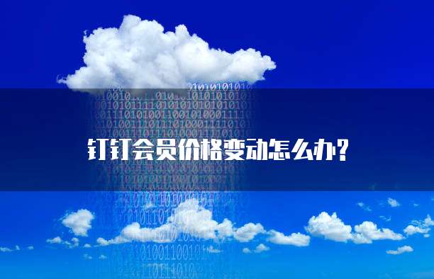 钉钉会员价格变动怎么办?