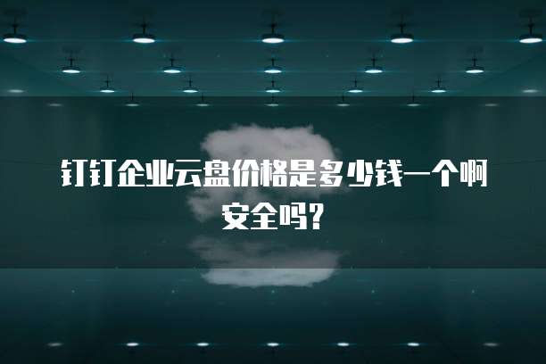 钉钉企业云盘价格是多少钱一个啊安全吗?