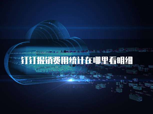 钉钉报销费用统计在哪里看明细