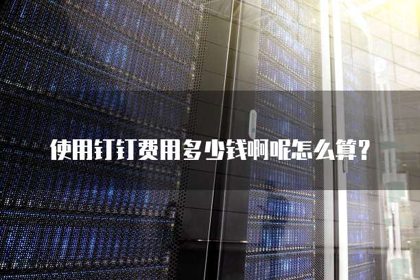 使用钉钉费用多少钱啊呢怎么算?
