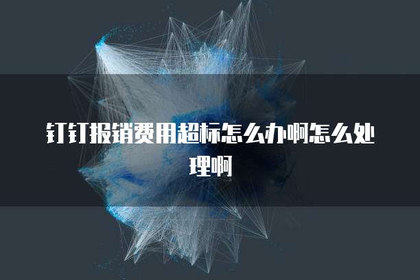 钉钉报销费用超标怎么办啊怎么处理啊