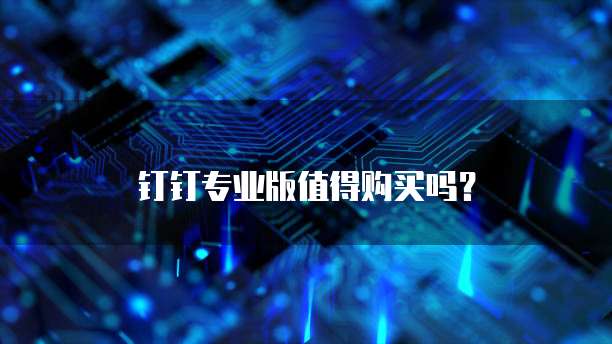钉钉专业版值得购买吗？