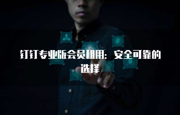 钉钉专业版会员租用:安全可靠的选择