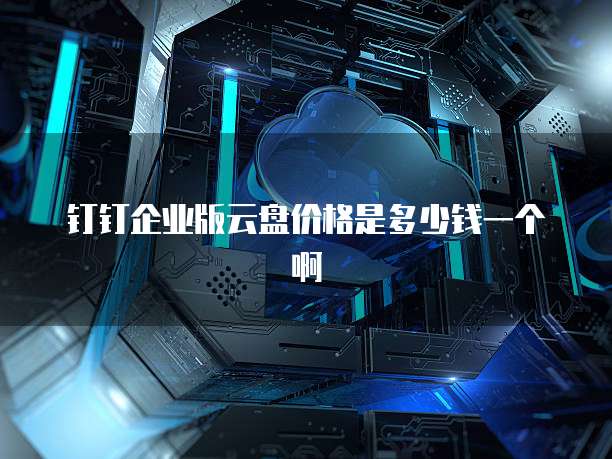 钉钉企业版云盘价格是多少钱一个啊