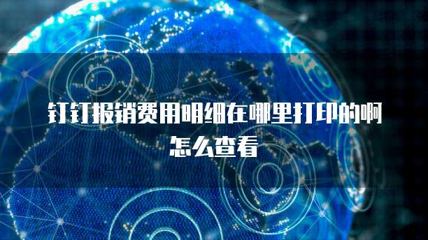 钉钉报销费用明细在哪里打印的啊怎么查看