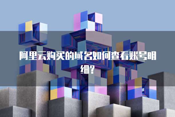 阿里云购买的域名如何查看账号明细?