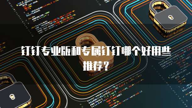 钉钉专业版和专属钉钉哪个好用些推荐？