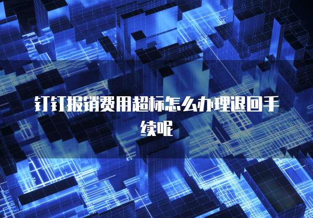 钉钉报销费用超标怎么办理退回手续呢