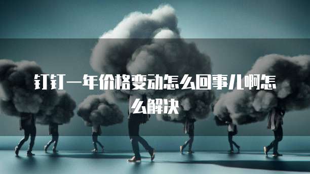 钉钉一年价格变动怎么回事儿啊怎么解决