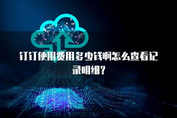 钉钉使用费用多少钱啊怎么查看记录明细?