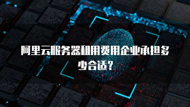 阿里云服务器租用费用企业承担多少合适?