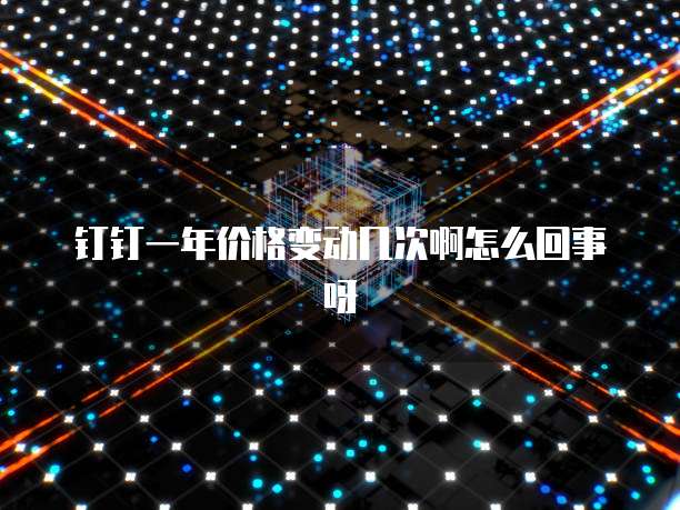 钉钉一年价格变动几次啊怎么回事呀