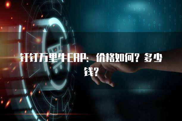 钉钉万里牛ERP：价格如何？多少钱？