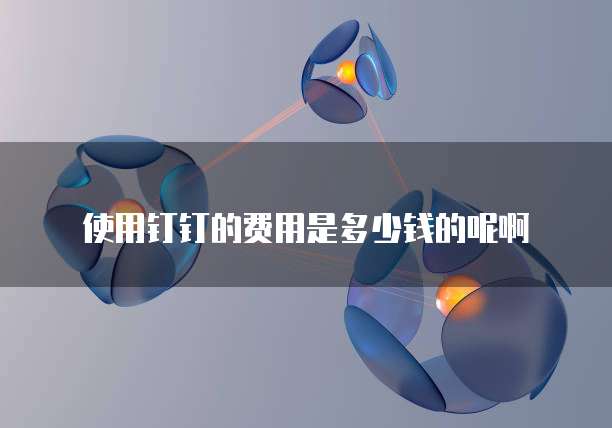 使用钉钉的费用是多少钱的呢啊