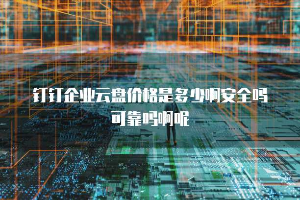 钉钉企业云盘价格是多少啊安全吗可靠吗啊呢