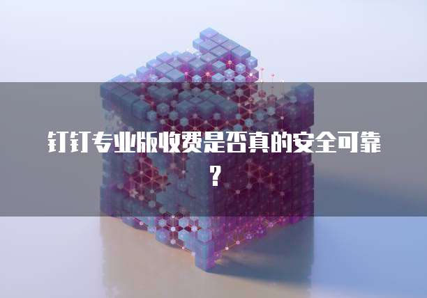 钉钉专业版收费是否真的安全可靠?