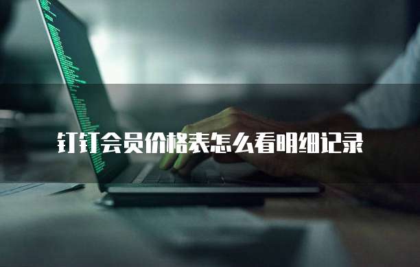 钉钉会员价格表怎么看明细记录