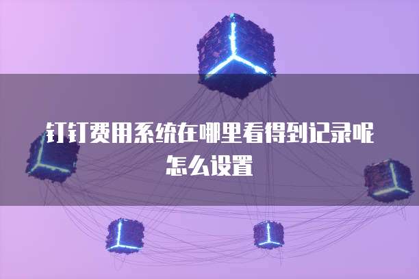 钉钉费用系统在哪里看得到记录呢怎么设置