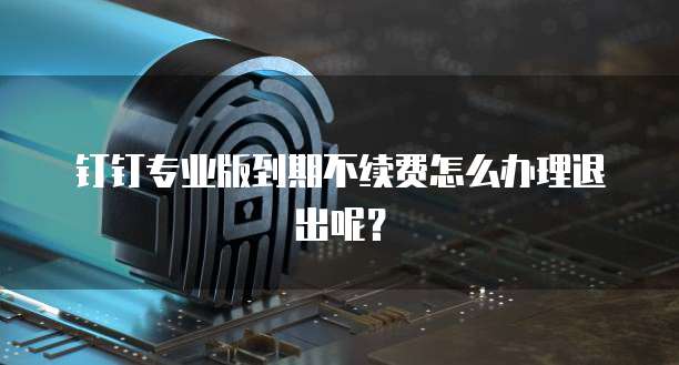 钉钉专业版到期不续费怎么办理退出呢?