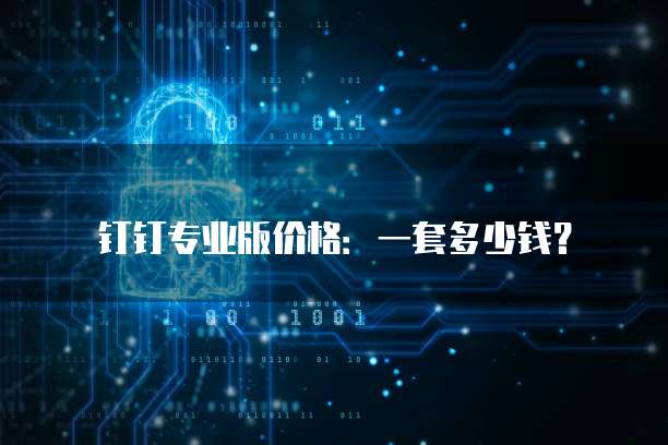 钉钉专业版价格:一套多少钱?