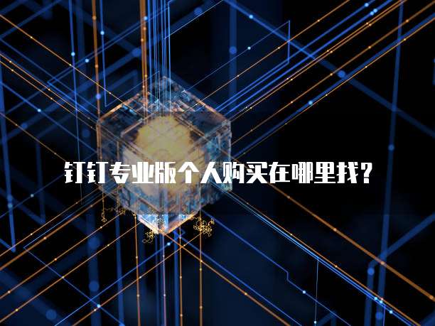 钉钉专业版个人购买在哪里找?