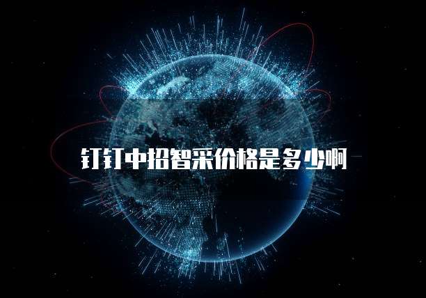 钉钉中招智采价格是多少啊
