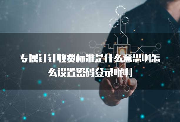 专属钉钉收费标准是什么意思啊怎么设置密码登录呢啊