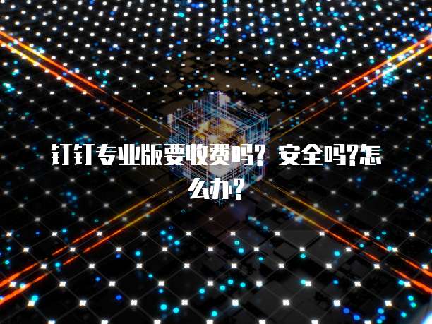 钉钉专业版要收费吗? 安全吗?怎么办?