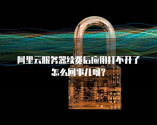 阿里云服务器续费后应用打不开了怎么回事儿呀？