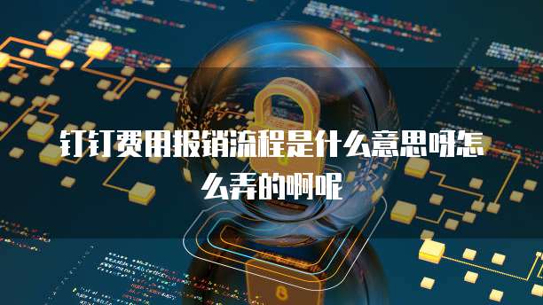 钉钉费用报销流程是什么意思呀怎么弄的啊呢