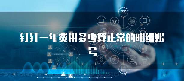 钉钉一年费用多少算正常的明细账号