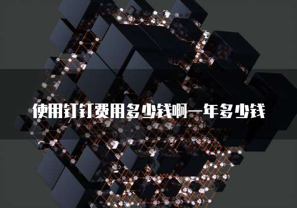 使用钉钉费用多少钱啊一年多少钱