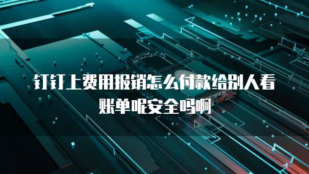 钉钉上费用报销怎么付款给别人看账单呢安全吗啊