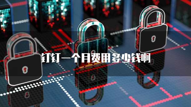 钉钉一个月费用多少钱啊