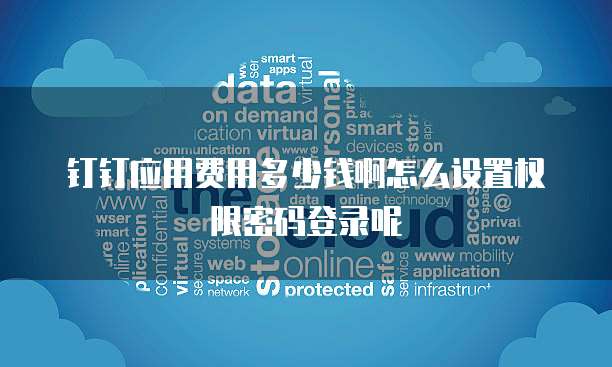 钉钉应用费用多少钱啊怎么设置权限密码登录呢