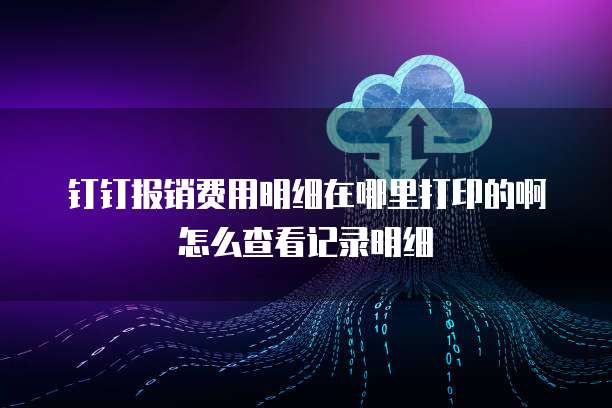 钉钉报销费用明细在哪里打印的啊怎么查看记录明细