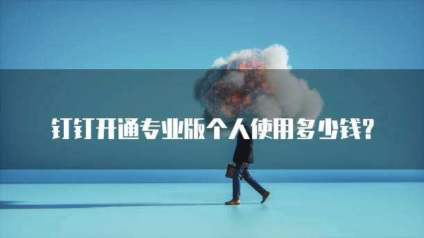 钉钉开通专业版个人使用多少钱?