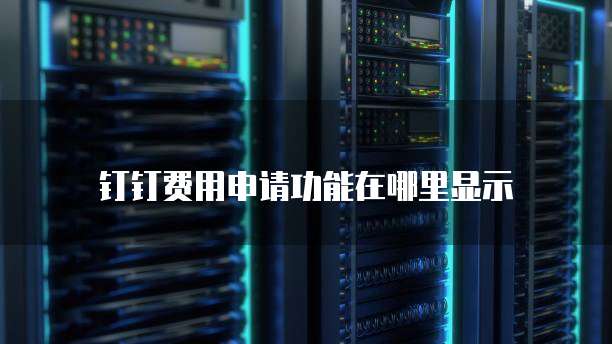 钉钉费用申请功能在哪里显示