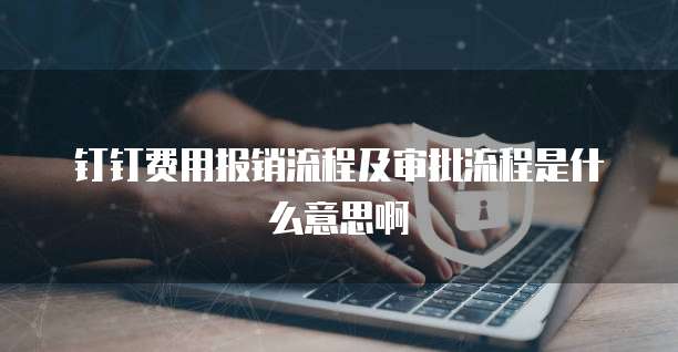 钉钉费用报销流程及审批流程是什么意思啊