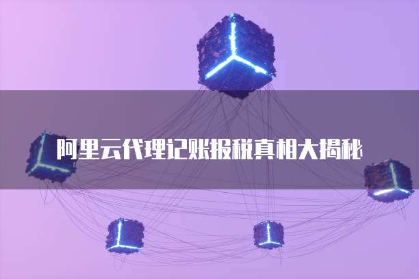 阿里云代理记账报税真相大揭秘