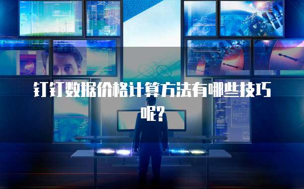 钉钉数据价格计算方法有哪些技巧呢?