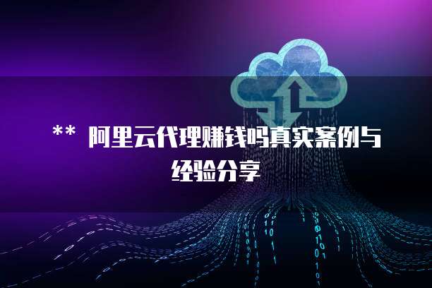 ** 阿里云代理赚钱吗真实案例与经验分享