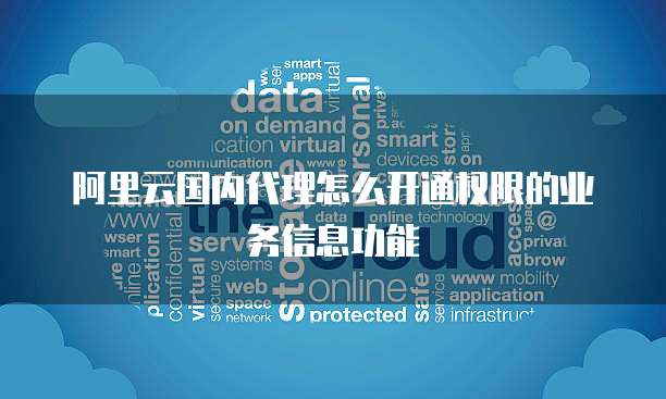 阿里云国内代理怎么开通权限的业务信息功能