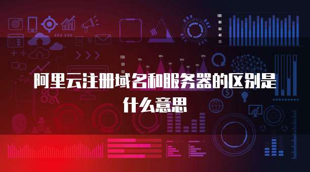 阿里云注册域名和服务器的区别是什么意思