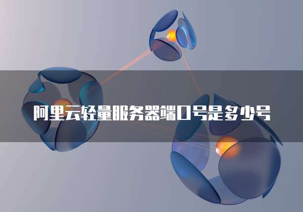 阿里云轻量服务器端口号是多少号