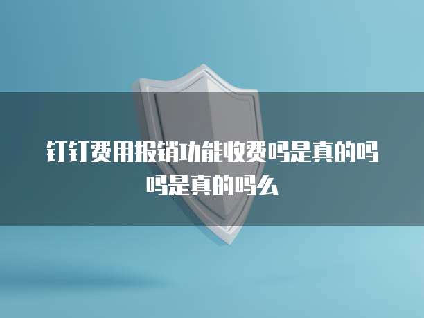 钉钉费用报销功能收费吗是真的吗吗是真的吗么