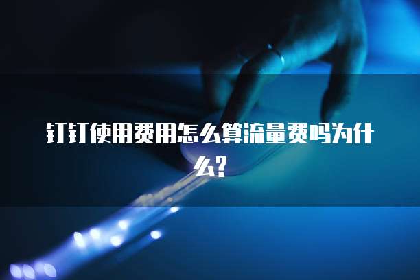 钉钉使用费用怎么算流量费吗为什么?