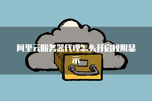 阿里云服务器代理怎么开启权限显示
