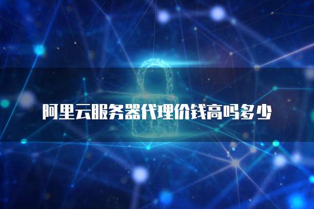 阿里云服务器代理价钱高吗多少
