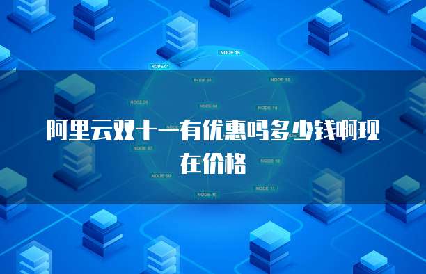 阿里云双十一有优惠吗多少钱啊现在价格